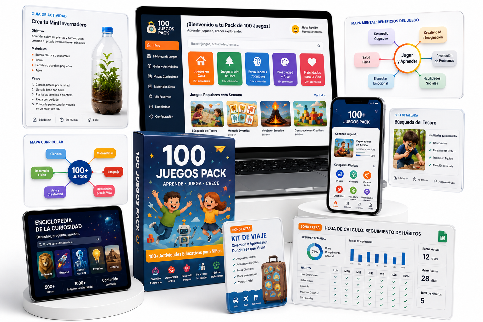 Pack 100 Juegos Mockup